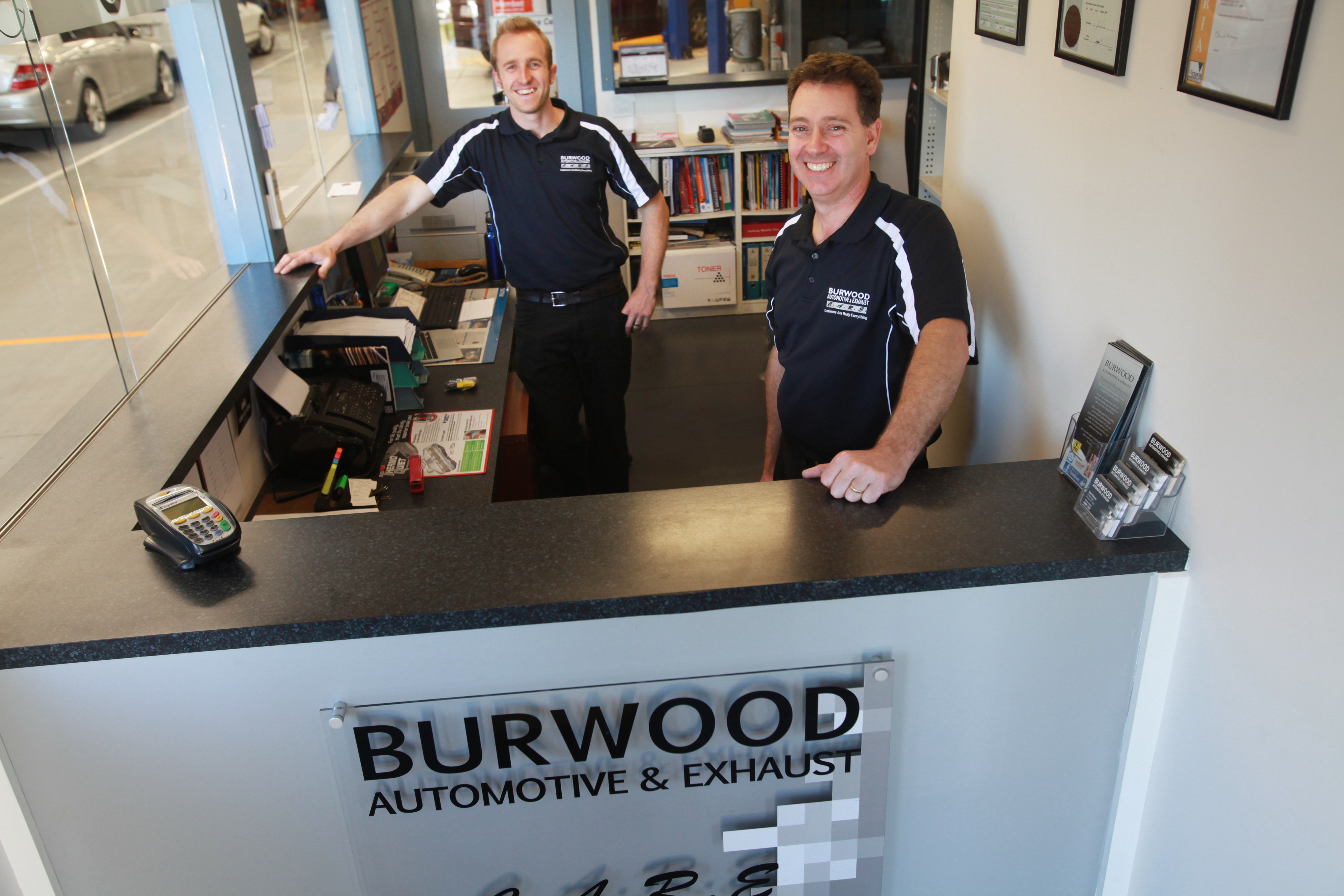 Mechanic working on vehicle