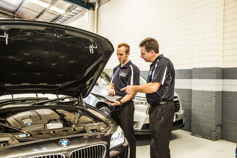 Diagnostic equipment in use